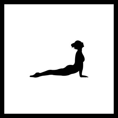 Yoga Savaşçısı Poz Siluet Vektörü