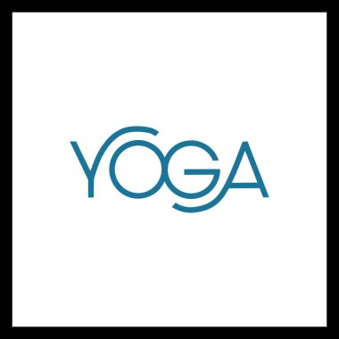 Yoga Tipografi Vektörü Sağlıklı ve Meditasyon Tasarımları için El Yazısı Betiği