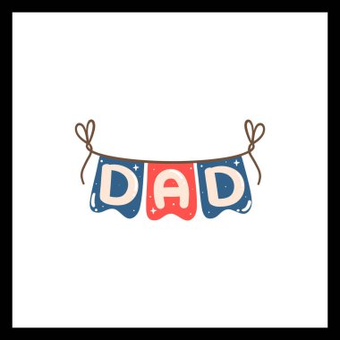Babalar Günü Kutlama Vektörü Tasarımı