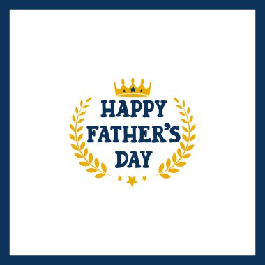 Mutlu Babalar Günü Typography Vektör Tasarımı