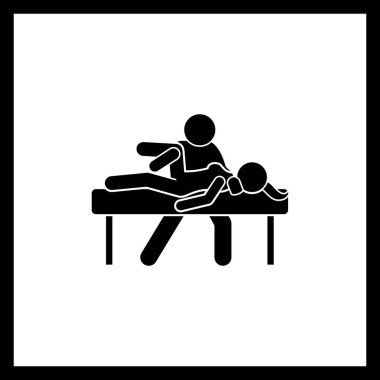 Masaj Terapisi Simgesi Sağlık ve Spa Tedavi Sembolü