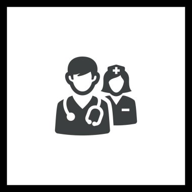 Doktor ve Hemşire Simgesi Sağlık Hizmetleri Sağlık Ekibi Sembolü