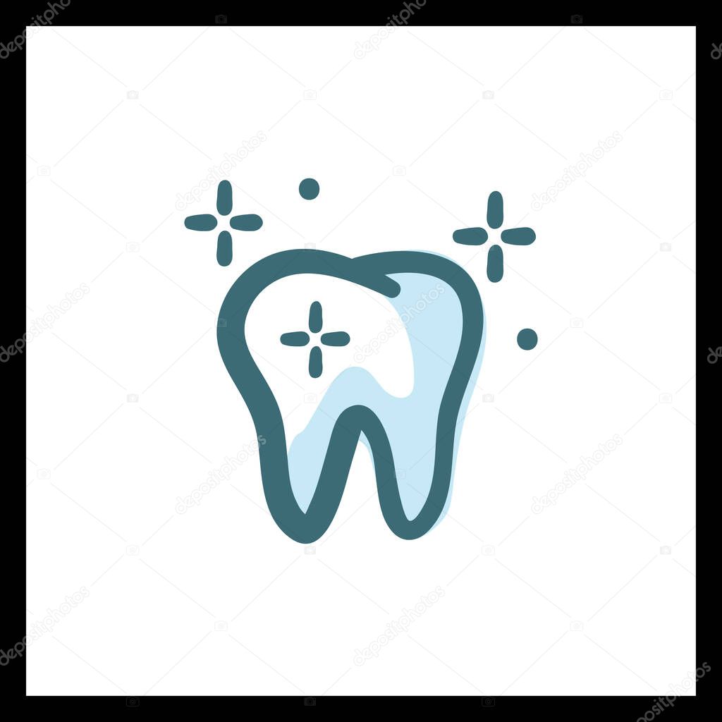 Unique Dental Logo Vector Design  Creative Tooth Care & Oral Health Symbol
