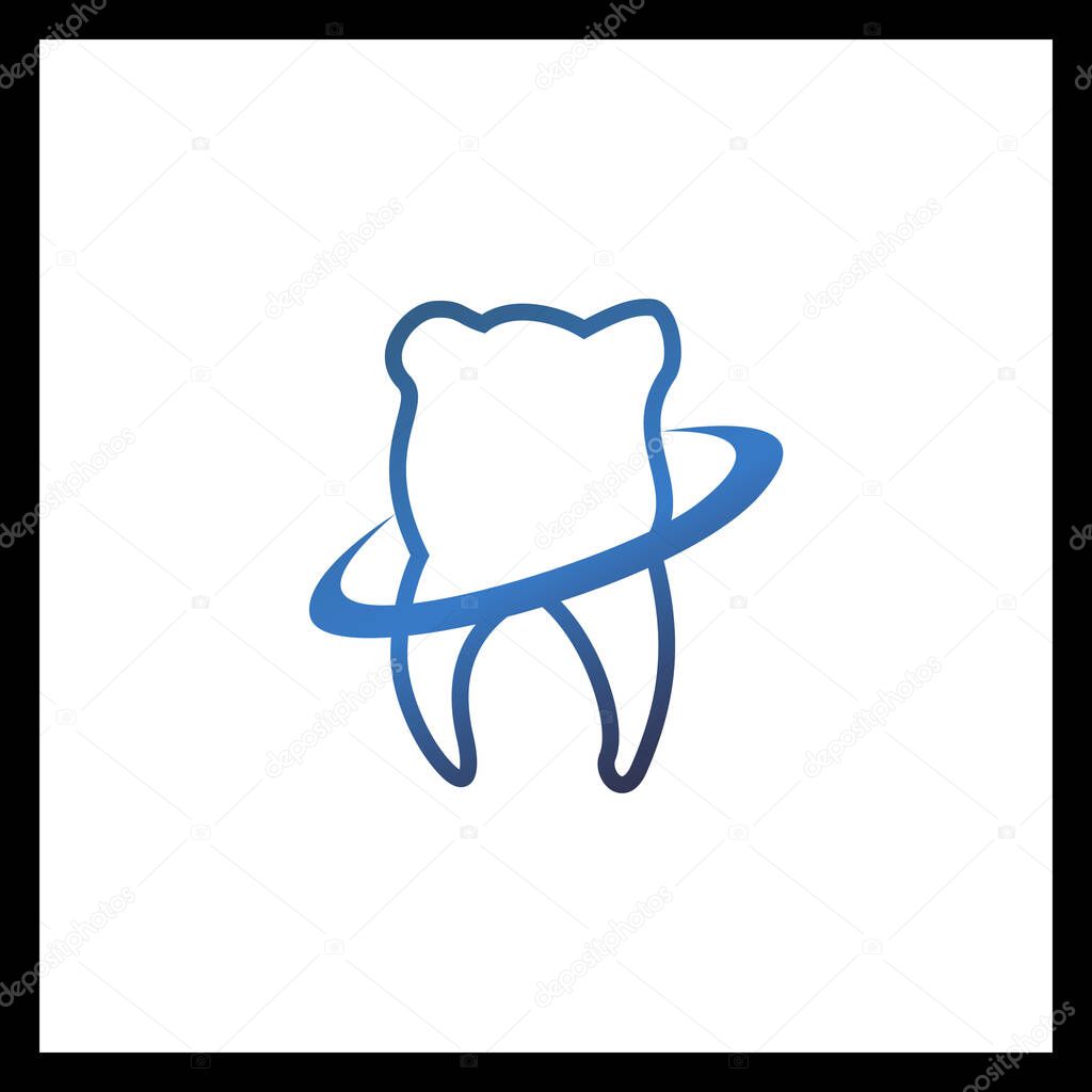 Unique Dental Logo Vector Design  Creative Tooth Care & Oral Health Symbol