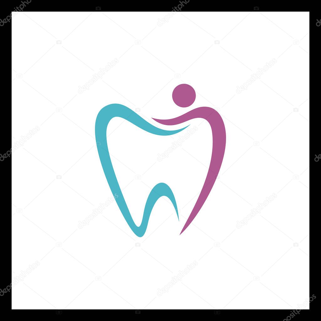 Minimalist Tooth Logo & Dental Care Icon Vector Design