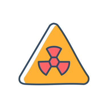 Üçgen uyarı işareti, içinde radyasyon sembolü
