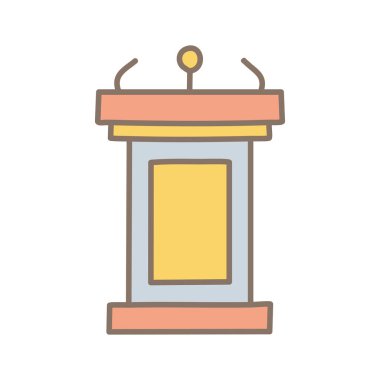 Podyumun basit bir çizimi. Sunumlar ya da konuşmalar için ideal