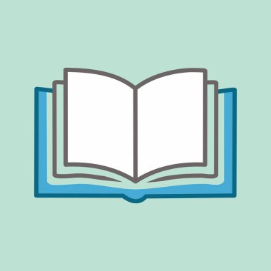 Kitap simgesini aç; basit, temiz tasarım