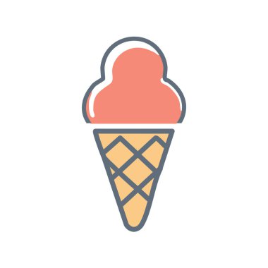 Pembe kepçeli dondurma külahı, waffle külahı