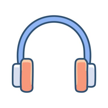 Çizgi film kulaklıkları; ses aygıtı simgesi