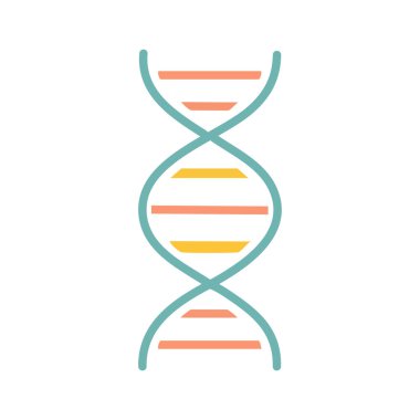 DNA çift sarmal resimleme Pastel renkleri