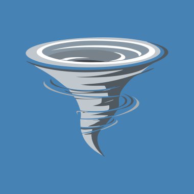 Mavi arka planda gri hortum