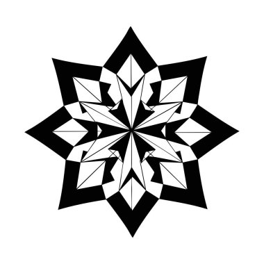 Geometrik açılı sekiz köşeli yıldız