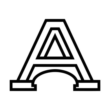 Cesur, stilize bir harf. Grafik tasarımı, logolar ve markalar için mükemmel..