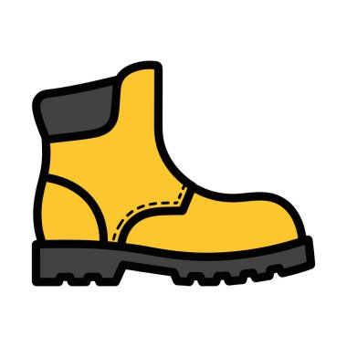 Beyaz Arkaplanda Sarı Çizme Simgesi