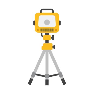 Tripod 'da sarı taşınabilir spot ışığı