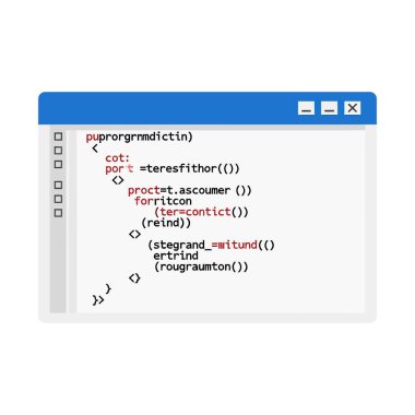 Code Snippet in a Program Window:  'puprorgrnmdictin' Function D clipart svg vector 