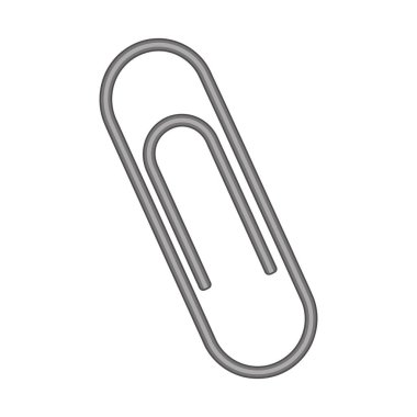 İzole edilmiş Gri Metal Kağıt Şarjör Beyaz Arkaplanda, Ofis Malzemeleri