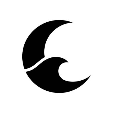 Basit siyah dalga grafik tasarımı.