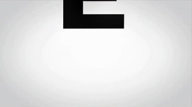 Siyah geometrik şekillerin evrimleşmesinin minimalist animasyonu parlak, dokulu beyaz arka plana karşı dinamik bir görsel deneyim yaratıyor..