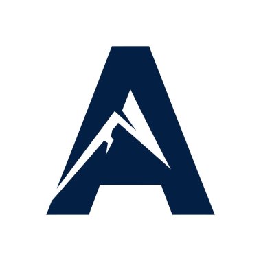 Koyu mavi büyük harfli modern ve temiz bir logo..