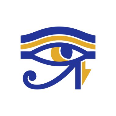 Horus 'un Gözü sembolü, Eski Mısır mitolojisi, mavi ve altın, manevi, koruma, güç