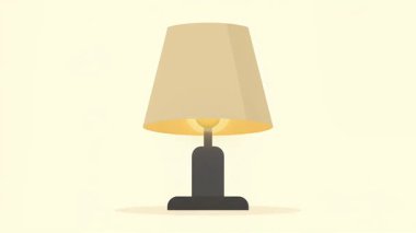 Çok güzel çizilmiş bir masa lambası, tasarım projeleri ve ev dekorasyonu temaları için mükemmel..