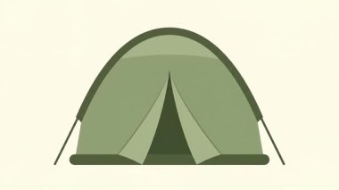 Kamp çadırının basit bir örneği, doğa macerası ve barınak için mükemmel. Kamp, yürüyüş ve açık hava aktiviteleri için ideal..