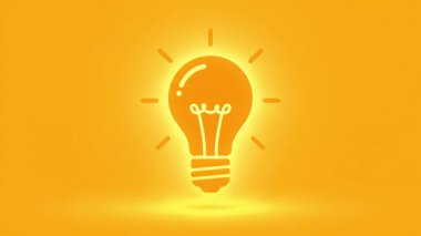 Parlayan bir ampul parlak bir fikri, yeniliği ve yaratıcı düşünmeyi, başarıya giden yolu ve yeni olasılıkları sembolize eder..