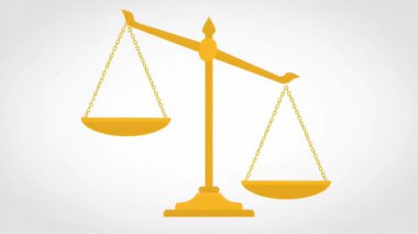 Hukuki ve etik bağlamlarda adalet, denge ve adaleti temsil eden klasik bir sembol olan altın pulların bir gösterimi.