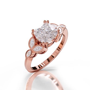 Pırıl pırıl pırıl pırıl pırıl pırıl bir pırlanta yüzük. Basit ama lüks bir dört aşamalı sette geçiyor. Modern ve klasik cazibenin mükemmel bir karışımı..