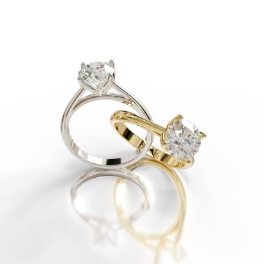 Parlak değerli taşlı mükemmel bir solitaire yüzüğü. Nişan için ideal. Ya da sevdiği biri için özel bir hediye..