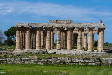 tempio antico di Paestum con colonne