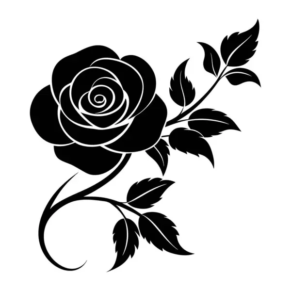 Siyah güllerin vektör çizimi