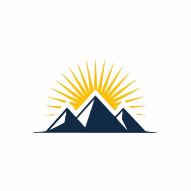 dağ simgesi logo şablonu tasarım vektörü.