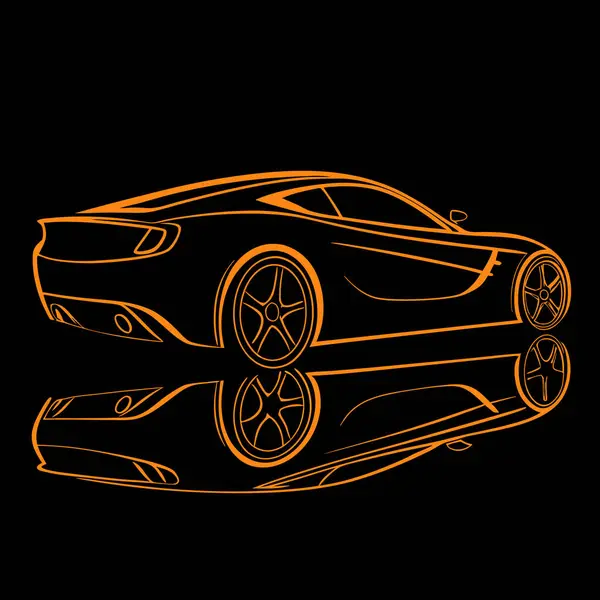 Siyah arkaplanda bir araba