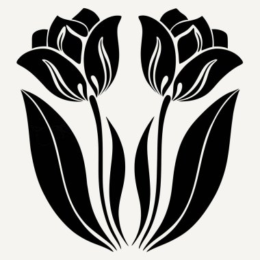 vektör çiçek silueti. çiçek simgesi.