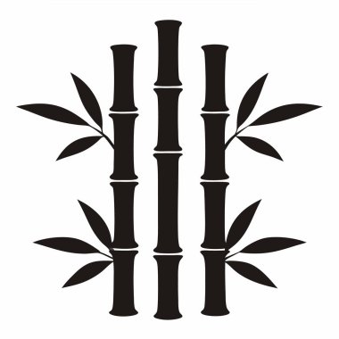 Bambu çubukları ikonu. Ağ için bambu çubuk vektör simgesinin basit çizimi