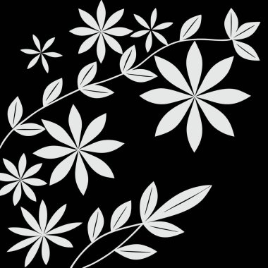 Çiçeksiz desen, vektör çizimi