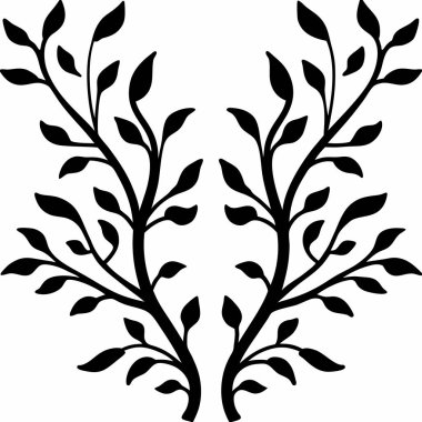 Çiçek desenli vektör çizimi