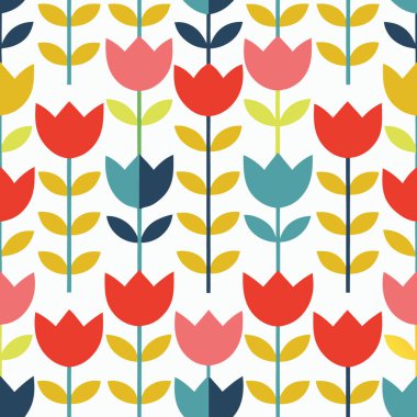 Çiçekler ve yapraklar dizaynınız için kusursuz desen