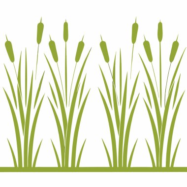 beyaz arka plan üzerinde çim simgesi