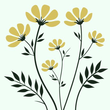 Çiçek süsleme ikonu vektör illüstrasyon tasarımı