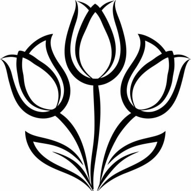 çiçek simgesi, vektör illüstrasyonu