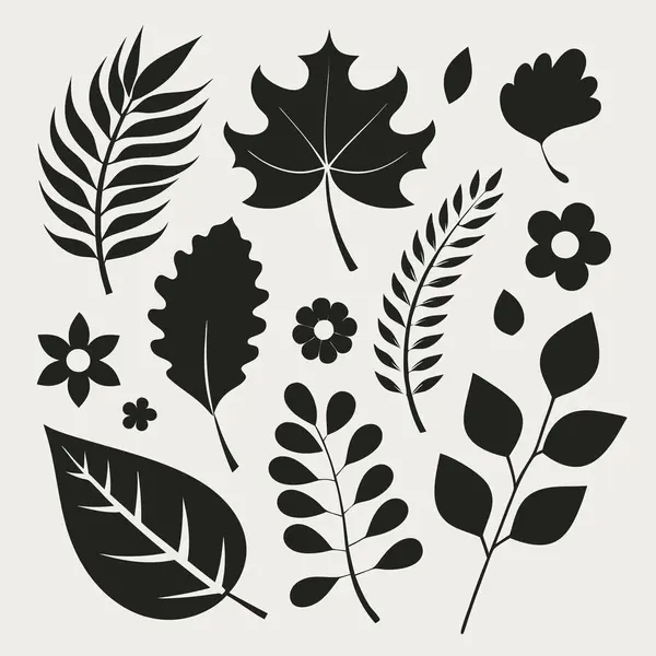 Çiçek ve bitkilerin vektör kümesi