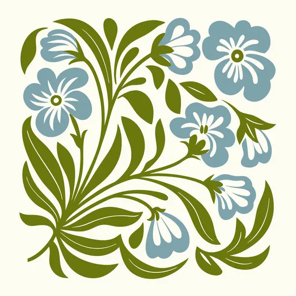 Yeşil ve beyaz çiçekli süsler.