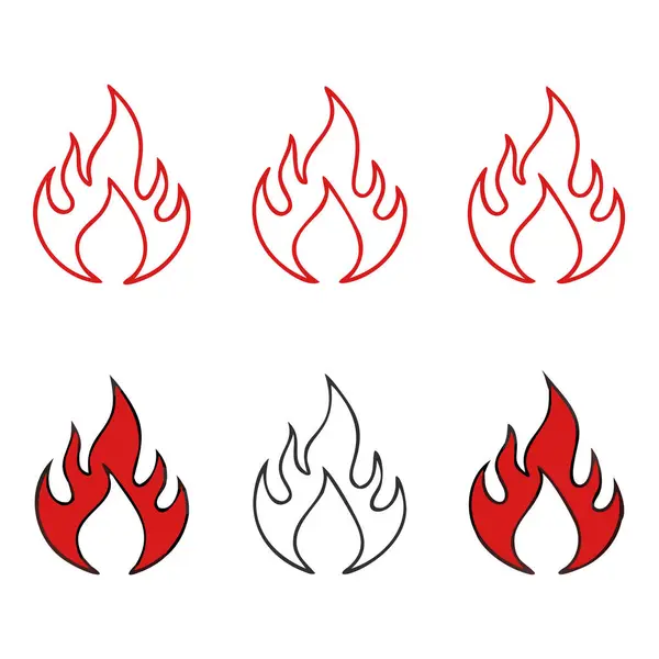 ateş vektör logo resimleme şablonu