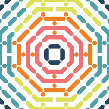 Renkli daireleri olan geometrik bir arka plan. vektör illüstrasyonu.