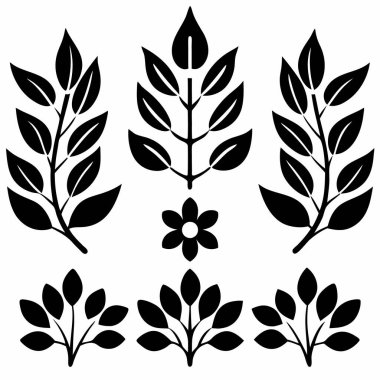 Dekoratif tasarım elementleri, çiçek desenli tasarım.