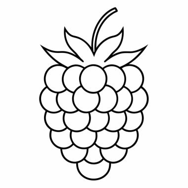 Bir ahududu simgesinin vektör çizimi